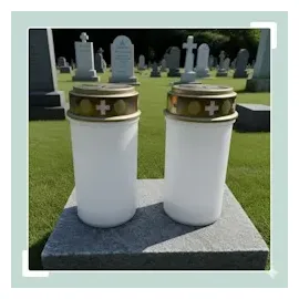 Relaxdays LED Grablicht 4 St. weiß