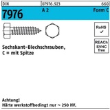Reyher Blechschraube DIN 7976 Sechskant/Spitze C 3,5x 22 A 2 1000 Stück