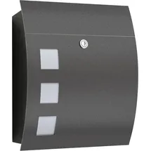CMD Briefkasten 76 Edelstahl anthrazit