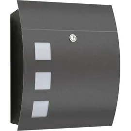 CMD Briefkasten 76 Edelstahl anthrazit