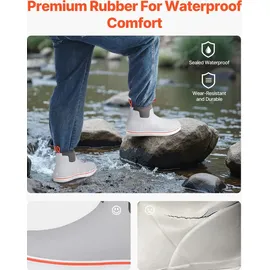 Vevor Knöchelstiefel, Regenstiefel, rutschfeste Gummi-Arbeitsschuhe für den Außenbereich, isolierte Schlammstiefel, ideal zum Wandern, Angeln, Jagen oder für die Gartenarbeit Größe 11 US