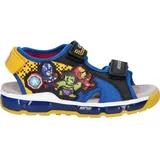 GEOX J Android Boy Sandal, Black/ROYAL, 34 EU