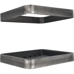 SIRO Schirmständer Rain, Modern, Zinkdruckguß - Eisenfarbig gebürstet matt, 257 mm x 225 mm x 66 mm, LA 128 mm, 2429/ZN75K1PV1K