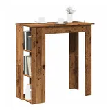 vidaXL Bartisch mit Regal 102 x 50 x 103,5 cm Braun