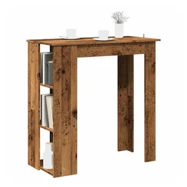 vidaXL Bartisch mit Regal 102 x 50 x 103,5 cm Braun