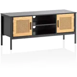 KADIMA DESIGN Lowboard Schwarz, Rechteckig, Stativgestell, 110x48x40 cm TV-Kommode | Gr.: onesize
