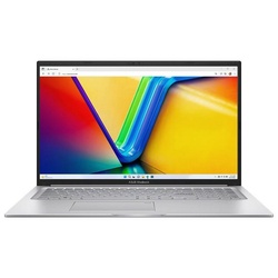 Asus Vivobook 17 Notebook (Intel Core i5 1235U, 250 GB SSD, Windows 11 Pro & Micosoft Office 2021, Funkmaus & Laptoptasche) silberfarben 250 GB
