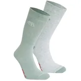 Craghoppers Nosilife Twin Pack Wandersocken 2 Paar Grau/Türkis 43-47