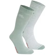 Craghoppers Nosilife Twin Pack Wandersocken 2 Paar Grau/Türkis 43-47