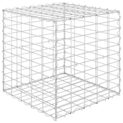 vidaXL Würfel-Gabionen-Hochbeet Stahldraht 50x50x50 cm