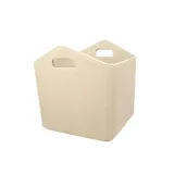 Lienbacher - Filzkorb Kaminzubehör Holzkorb Beige Holztrage Aufbewahrungskorb Spielzeugkorb
