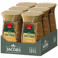 JACOBS Gold Löslicher Kaffee Instantkaffee Instant Kaffee Löskaffee 6 x 100 g