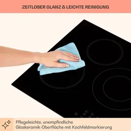 Klarstein Virtuosa 5 Einbaukochfeld 5 Zonen 8200W Glaskeramik Schwarz