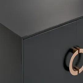 Beliani Oxnard 120 x 46 x 40 cm Schwarz/Gold