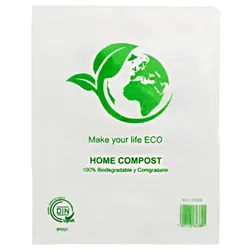 MONOUSO - Flachbeutel Markt Bio Home Compost 35x48cm 17,5μm (100 Stück)