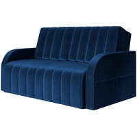 MOEBLO Kindersofa aus Samt MONTANA 120, Schlafsessel Sofa Sessel Jugendsofa Schlafsofa 2-Sitzer Gästebett mit Schlaffunktion, mit Bettkasten, mit Relaxfunktion, - (BxHxT):141x104x90cm blau