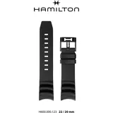 Hamilton Silikon/Kautschuk Khaki Navy Band-set Kautschuk-schwarz-22/20 H690.000.123 - schwarz