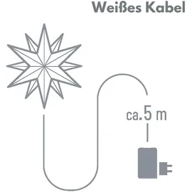 Novaliv Weihnachtsstern LED Dekostern 25 cm Weiss