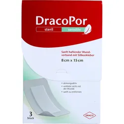 Dracopor Sensitiv 8x15cm Steril mit Silikonkleber 3 ST