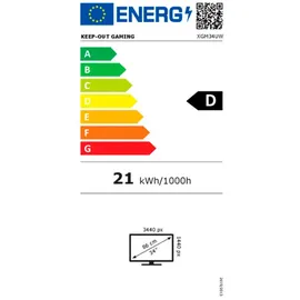 KEEP OUT Xgm34uw 34" schwarz