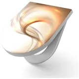 DEQORI WC-Sitz 'Schwingungen im Licht', WC Toilettensitz bedruckt Klobrille Toilettendeckel Motiv WC-Brille beige