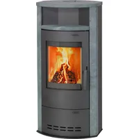 THERMIA Kaminofen Hamburg V4 gussgrau/Naturstein - Grau