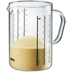 Messbecher GEFU "METI, 1000 ml", transparent, Volumen 1 l, Glas, Messbecher, Ausgießnase, 1 Liter