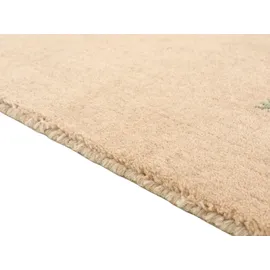 carpetfine Gabbeh Uni, beige, 300x400 cm | Moderner Teppich für Wohn- und Schlafzimmer