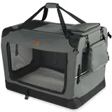 VOUNOT Hundebox faltbar 82 x 60 x 60 cm Grau
