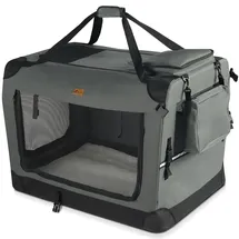 VOUNOT Hundebox faltbar 82 x 60 x 60 cm Grau