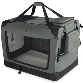 VOUNOT Hundebox faltbar 82 x 60 x 60 cm Grau