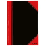 Bantex Notizbuch Chinakladde DIN A7 kariert, schwarz/rot Hardcover 192 Seiten, 1 St.