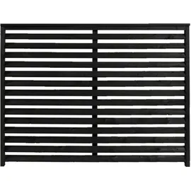 Plus Vorgartenzaun 160 x 120 cm Schwarz/Holz
