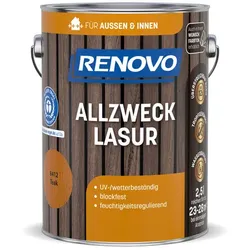 RENOVO Allzwecklasur, wb 2,5L teak 8412 - braun