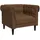 vidaXL Chesterfield Sessel Polyester 70 x 80 x 90 cm Braun
