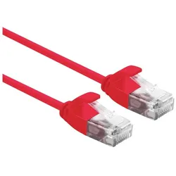 ROLINE UTP DataCenter Patchkabel Kat.6A (Class EA), LSOH, slim, rot, 0,15 m