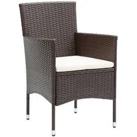 vidaXL Gartenstuhl 52 x 57 x 30 cm braun 2 St.