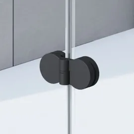 Breuer Seitenwand für Drehfalttür Breuer Elana Komfort 100 cm Anschlag links Dekor Satiniert Profilfarbe schwarz