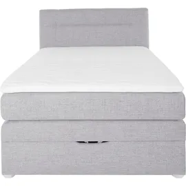 Jockenhöfer Boxspringbett JOCKENHÖFER GRUPPE "Carmen", grau (grau 369, 09), B:134cm L:217cm, Komplettbetten, Boxspringbett, mit Bettkasten und Topper, erhältlich in 120 & 140cm Breite