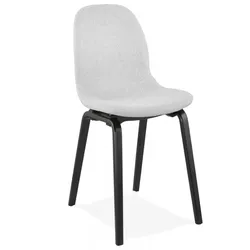 Esszimmerstuhl aus Holz und Textil | Moderner Designerstuhl mit Polsterung | Skandinavischer Stil | 44,5x52,5x81 cm | Kadima Design