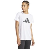 adidas Women's Train Essentials Big Performance Logo Training Tee T-Shirt, White/Black, XXL