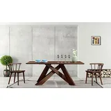 Luxus Ess Tisch Zimmer Konferenz Designer Tische Italienische Möbel Wohn Holz - Braun