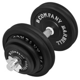 Bad Company Guss Kurzhantel-Set 30Kg (1 x Kurzhantelstange 40cm, 2x1,25, 2x2,5 und 4x5Kg Hantelscheiben) Hantelset Hanteln