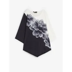 bonprix Shirt-Tunika mit Druck, schwarz, 52/54 (XXL)