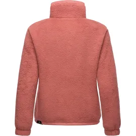 Ragwear Sweatjacke "Nordicka", Damen, Gr. XXXL(46), rosa (altrosa), Fleece, Obermaterial: 100% Polyester.