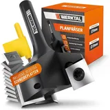 Werktal Schaftfräser [39mm Durchmesser] für Oberfräse 8mm & CNC Fräse, Hochpräziser Hobelfräser mit 10 extra Wendeschneidplatten