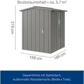 hörmann stauraumsysteme Juno JSD 1,66 x 1,66 m Graualuminium