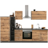 Kochstation Küchenzeile »KS-Samos«, ohne E-Geräte, Breite 300 cm, braun