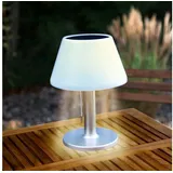 EasyMaxx Solar-Tischleuchte Edelstahl 3,7 V inkl. spritzwassergeschützt weiß/silber