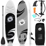 SereneLife Stand Up Paddling Board Set, SUP Board Komplettes Zubehör, Stand Up Paddle Board für Kinder & Erwachsene, Surfbrett & Tragetasche, Paddle Set Anti-Rutsch mit Pumpe, Auflasbares Paddelbrett